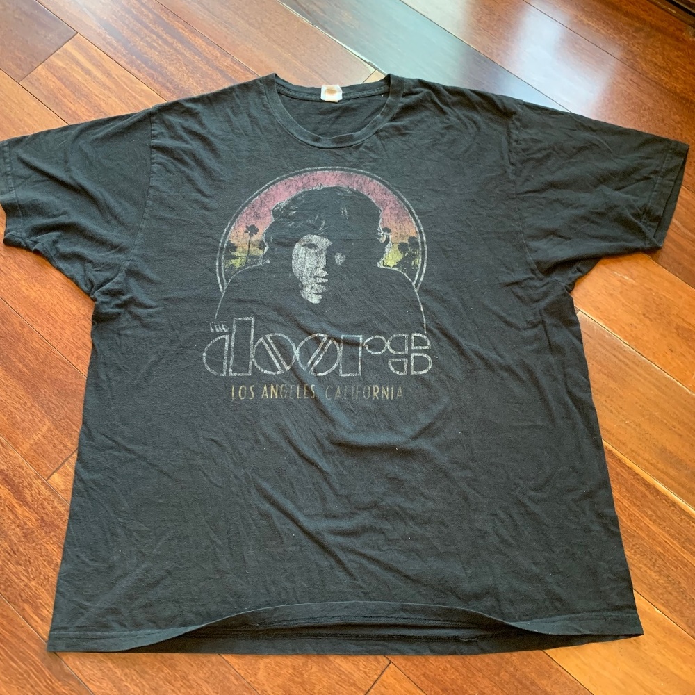 The Doors Band Vintage Cotton T-Shirt XXL Black. Men's